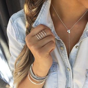 Stella & Dot Triangle Lariat Necklace